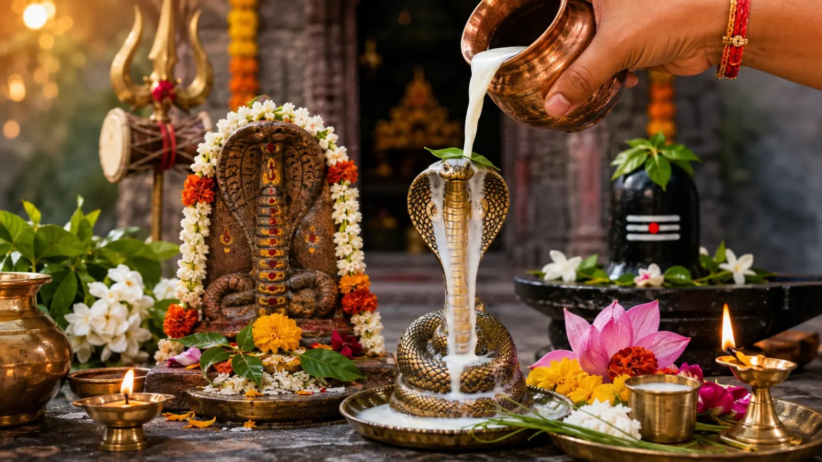 नागपंचमी और सावन सोमवार का दुर्लभ संयोग: जानें नाग देवता की संपूर्ण पूजन विधि, प्रभावशाली मंत्र और कालसर्प दोष मुक्ति के उपाय